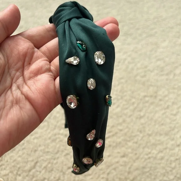 Colorful Velvet & Satin Gemstone Studded Festive Headbands - Picture 2 of 5